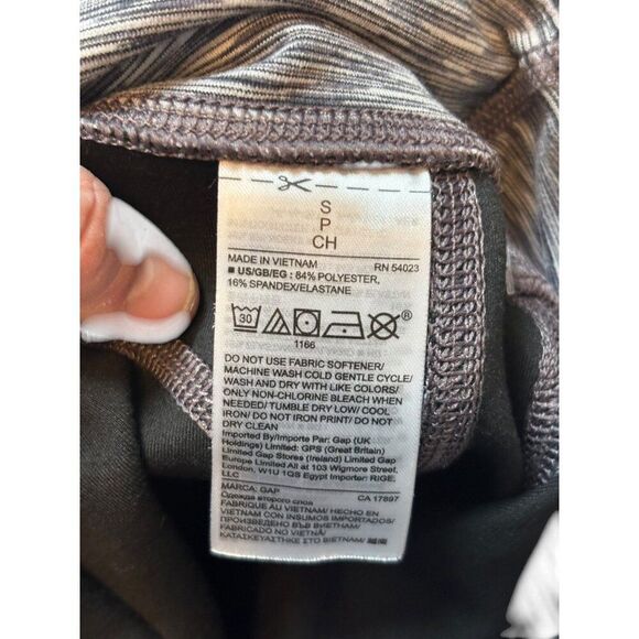 GapFit  19" Womens Blackout Technology Leggings S Spandex Polyester Heather Gray - Picture 6 of 7